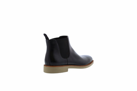 Zanzara Arthemis ZZ1464B Mens Black Leather Slip On Chelsea Boots