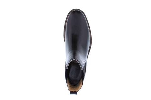 Zanzara Zale ZZ1728B Mens Black Leather Slip On Chelsea Boots