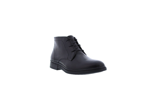 Zanzara Smith ZZ1745B Mens Black Leather Lace Up Chukkas Boots