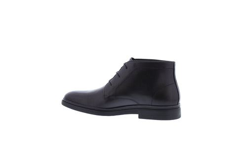 Zanzara Smith ZZ1745B Mens Black Leather Lace Up Chukkas Boots