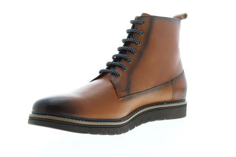 Zanzara Lairesse ZZB1159 Mens Brown Leather Lace Up Casual Dress Boots Shoes