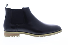 Zanzara Woody ZZB1199 Mens Black Leather Slip On Chelsea Boots Shoes