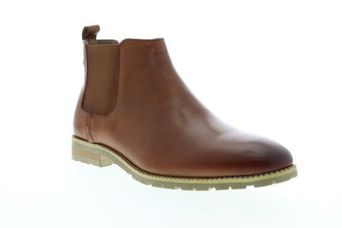 Zanzara Woody ZZB1199 Mens Brown Leather Slip On Chelsea Boots Shoes