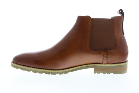 Zanzara Woody ZZB1199 Mens Brown Leather Slip On Chelsea Boots Shoes