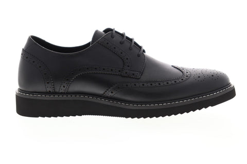 Zanzara Siena ZZC1110 Mens Black Leather Casual Lace Up Oxfords Shoes
