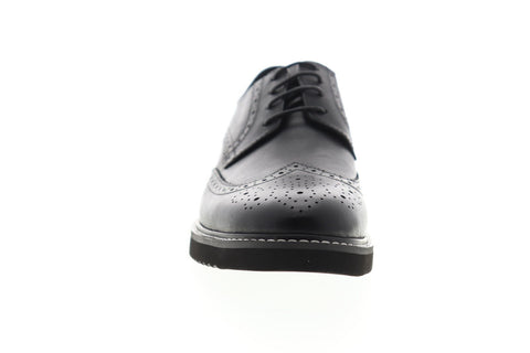 Zanzara Siena ZZC1110 Mens Black Leather Casual Lace Up Oxfords Shoes