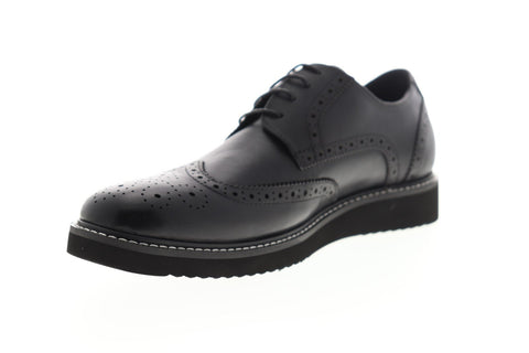 Zanzara Siena ZZC1110 Mens Black Leather Casual Lace Up Oxfords Shoes
