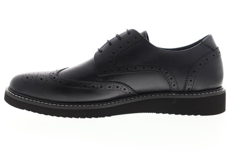 Zanzara Siena ZZC1110 Mens Black Leather Casual Lace Up Oxfords Shoes