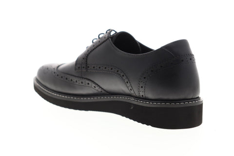 Zanzara Siena ZZC1110 Mens Black Leather Casual Lace Up Oxfords Shoes