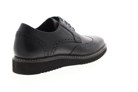 Zanzara Siena ZZC1110 Mens Black Leather Casual Lace Up Oxfords Shoes