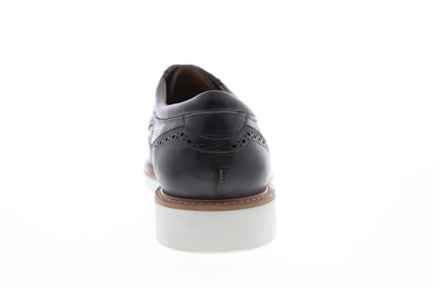 Zanzara Atomic ZZC1167 Mens Gray Leather Casual Lace Up Oxfords Shoes