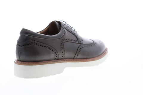Zanzara Atomic ZZC1167 Mens Gray Leather Casual Lace Up Oxfords Shoes