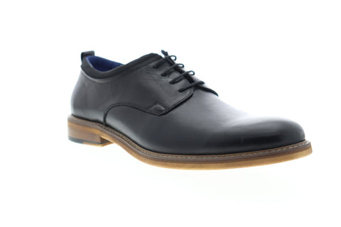 Zanzara Stuart ZZC1204 Mens Black Leather Casual Lace Up Oxfords Shoes