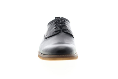 Zanzara Stuart ZZC1204 Mens Black Leather Casual Lace Up Oxfords Shoes