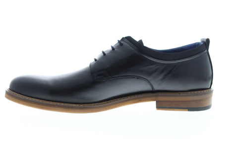 Zanzara Stuart ZZC1204 Mens Black Leather Casual Lace Up Oxfords Shoes