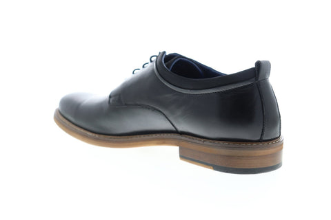 Zanzara Stuart ZZC1204 Mens Black Leather Casual Lace Up Oxfords Shoes
