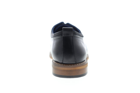 Zanzara Stuart ZZC1204 Mens Black Leather Casual Lace Up Oxfords Shoes