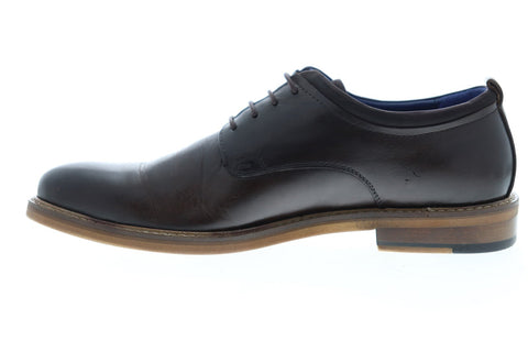 Zanzara Stuart ZZC1204 Mens Brown Leather Top Plain Toe Oxfords Shoes Zanzara Stuart ZZC1204 Mens Brown Leather Low Top Plain Toe  main image 2