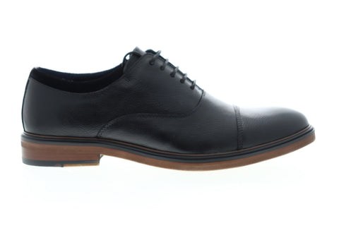 Zanzara Hans ZZC1205 Mens Black Leather Casual Lace Up Oxfords Shoes