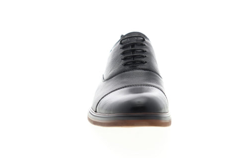 Zanzara Hans ZZC1205 Mens Black Leather Casual Lace Up Oxfords Shoes