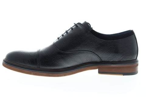Zanzara Hans ZZC1205 Mens Black Leather Casual Lace Up Oxfords Shoes