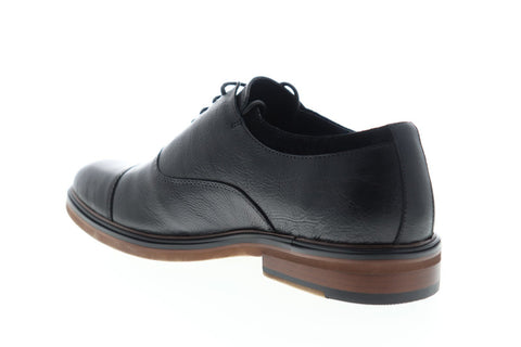 Zanzara Hans ZZC1205 Mens Black Leather Casual Lace Up Oxfords Shoes