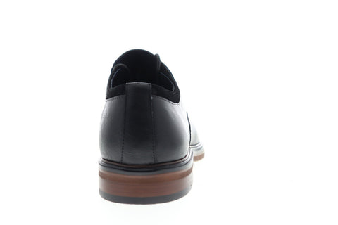 Zanzara Hans ZZC1205 Mens Black Leather Casual Lace Up Oxfords Shoes