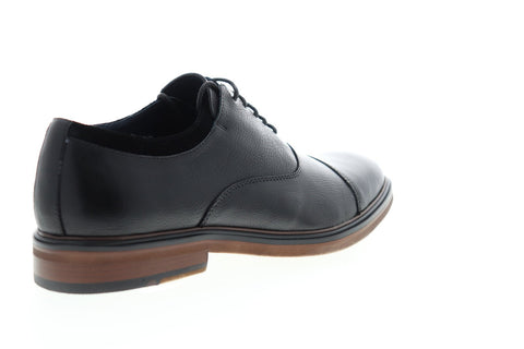 Zanzara Hans ZZC1205 Mens Black Leather Casual Lace Up Oxfords Shoes