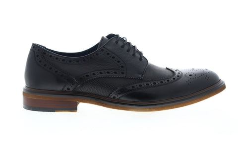Zanzara Roman ZZC1212 Mens Black Leather Casual Lace Up Oxfords Shoes