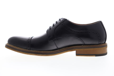 Zanzara Paul ZZC1213 Mens Black Leather Casual Lace Up Oxfords Shoes