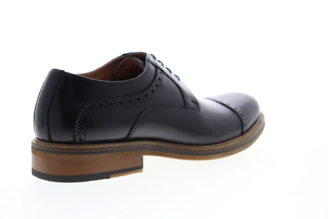 Zanzara Paul ZZC1213 Mens Black Leather Casual Lace Up Oxfords Shoes