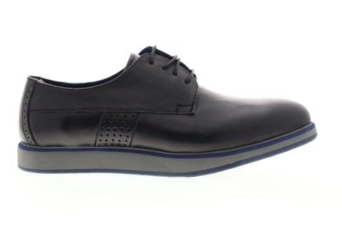 Zanzara Grayson ZZC1215 Mens Black Leather Dress Lace Up Oxfords Shoes