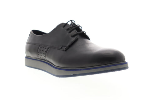 Zanzara Grayson ZZC1215 Mens Black Leather Dress Lace Up Oxfords Shoes