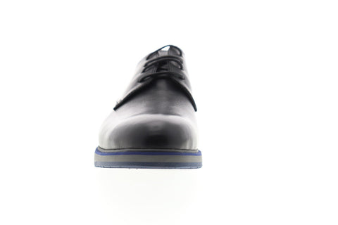 Zanzara Grayson ZZC1215 Mens Black Leather Dress Lace Up Oxfords Shoes