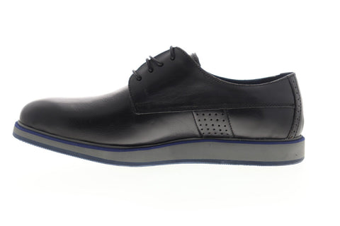 Zanzara Grayson ZZC1215 Mens Black Leather Dress Lace Up Oxfords Shoes