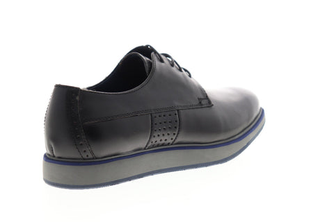 Zanzara Grayson ZZC1215 Mens Black Leather Dress Lace Up Oxfords Shoes