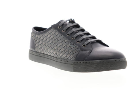 Zanzara Player ZZL1040 Mens Gray Leather Lace Up Low Top Sneakers Shoes