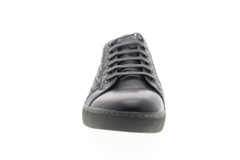 Zanzara Player ZZL1040 Mens Gray Leather Lace Up Low Top Sneakers Shoes