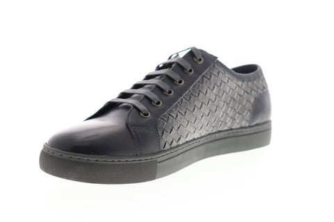 Zanzara Player ZZL1040 Mens Gray Leather Lace Up Low Top Sneakers Shoes