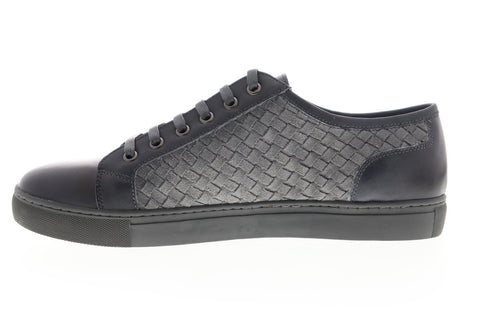 Zanzara Player ZZL1040 Mens Gray Leather Lace Up Low Top Sneakers Shoes
