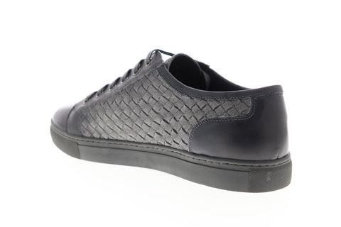 Zanzara Player ZZL1040 Mens Gray Leather Lace Up Low Top Sneakers Shoes