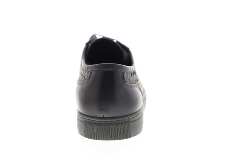 Zanzara Player ZZL1040 Mens Gray Leather Lace Up Low Top Sneakers Shoes
