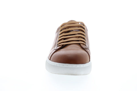Zanzara Music ZZL1058 Mens Brown Leather Lace Up Low Top Sneakers Shoes