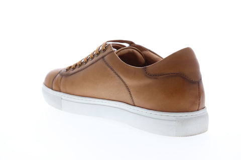 Zanzara Music ZZL1058 Mens Brown Leather Lace Up Low Top Sneakers Shoes