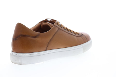 Zanzara Music ZZL1058 Mens Brown Leather Lace Up Low Top Sneakers Shoes