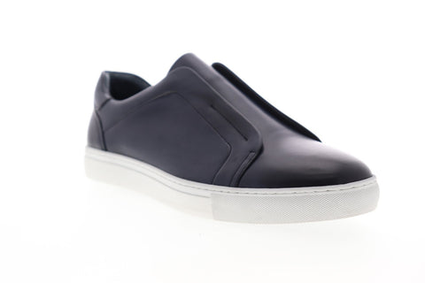 Zanzara Sorgh ZZL1133 Mens Blue Leather Slip On Sneakers Shoes