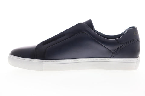 Zanzara Sorgh ZZL1133 Mens Blue Leather Slip On Sneakers Shoes