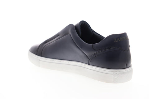 Zanzara Sorgh ZZL1133 Mens Blue Leather Slip On Sneakers Shoes