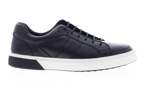 Zanzara Kurt ZZL1207 Mens Black Leather Lace Up Low Top Sneakers Shoes