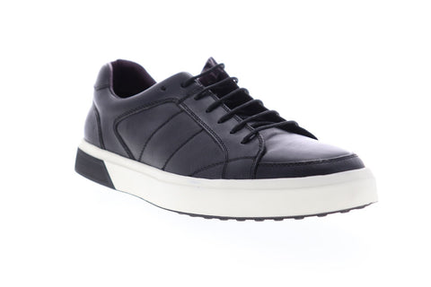 Zanzara Hans ZZC1205 Mens Black Leather Casual Lace Up Oxfords Shoes